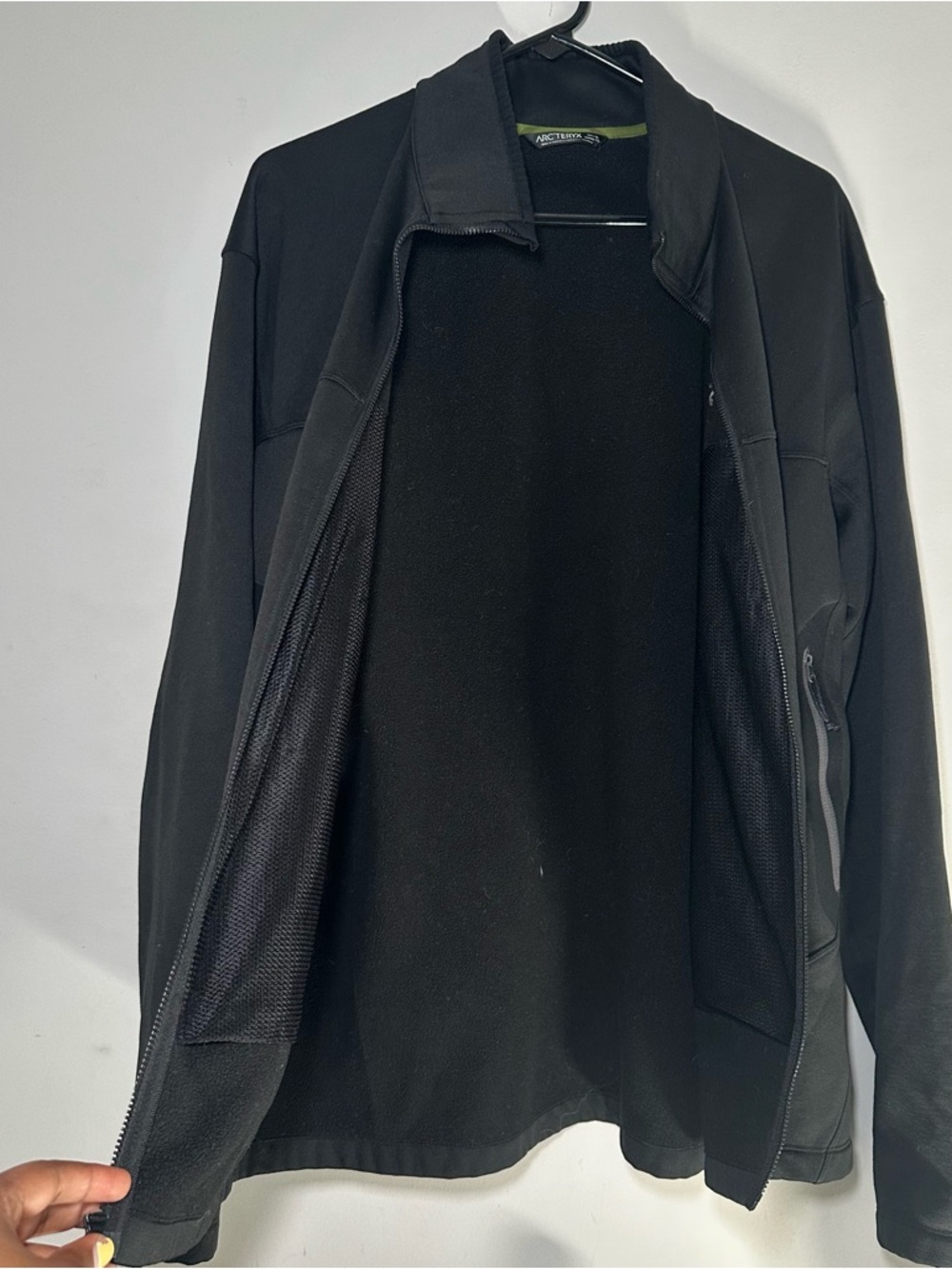 Arc'teryx Black Full Zip Softshell Jacket Custom LIQID Logo Stretch Fleece Lined - Picture 11 of 16